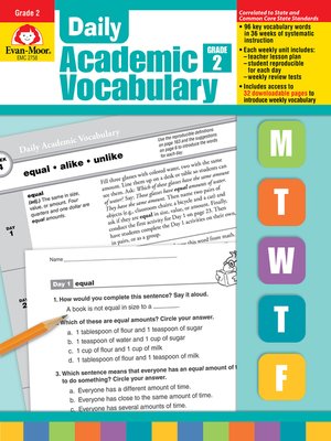 cover image of Daily Academic Vocabulary, Grade 2